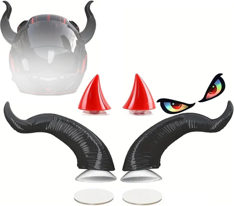 CHPINGN Motorcycle Horn Devil Horns,Motorcycle Helmet Accessories,Bike Helmet, Ski Accessories(Helmet Not Included) - Image 1